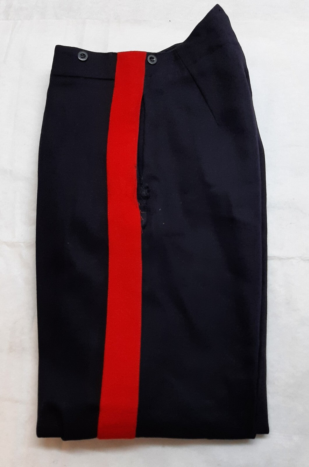 Army No1 Trousers British Wide Red Stripe Pattern Button Front Faulty TRHQ1X