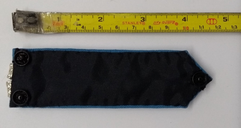 Collar Tabs Light Blue RAF Royal Air Force Silver Braid and Plain Buttons Press-stud Fit