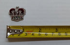 Army Silver Crowns Gilt With Crimson Padding Hand Embroidered Insignia 3/4" 1 Pr
