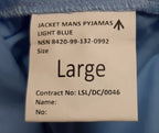 British Pyjama Top Light Blue Loose Fit Poly Cotton Size Large NEW