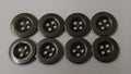 Vintage Metal Buttons 4 Hole Raw Metal 26L Diameter For Suspenders X8 ASBT300