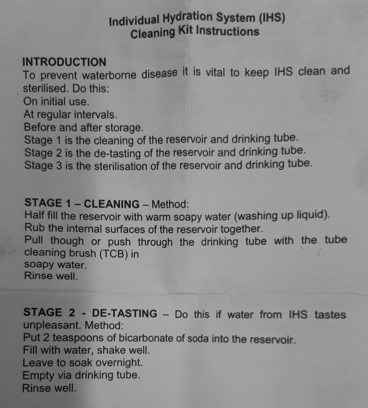 IHS Army Cleaning Brush British Hydration Hose Cleaner