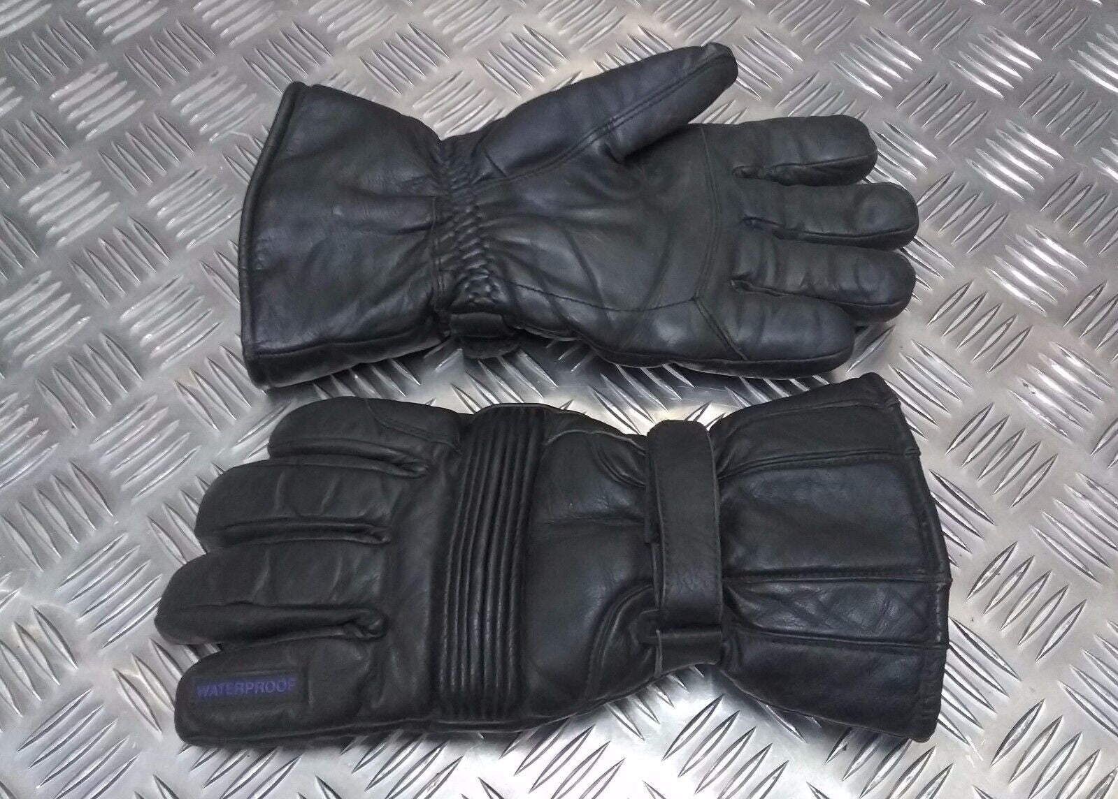 Black Leather Dynamic Waterproof Motorcycle Gloves Size Small Genuine British