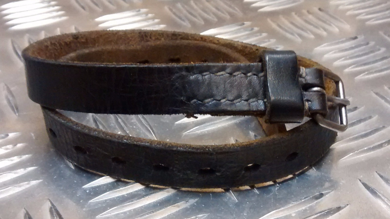 Genuine German Army Black Leather Strap For Billy Can / Utility Vintage Mess Kit