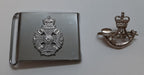 The Rifles Chrome Buckle and Cap Badge Insignia British Army Collectors Set