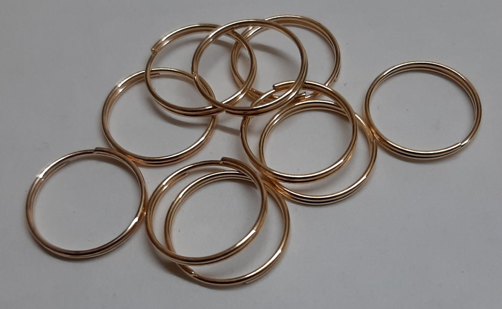 Metal Button Split Rings ½" / 14mm Diameter Set of 10- NEW