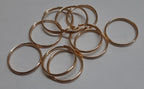 Metal Button Split Rings ½" / 14mm Diameter Set of 10- NEW
