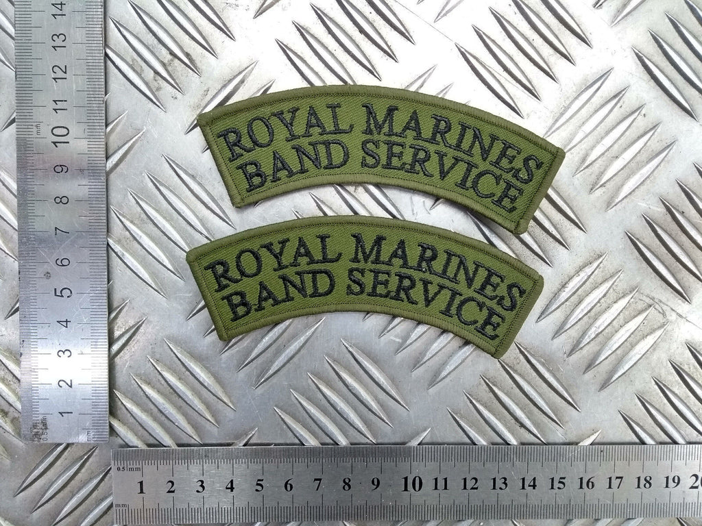 Genuine British Naval Royal Marines Band Service RM Shoulder Patches - NEW