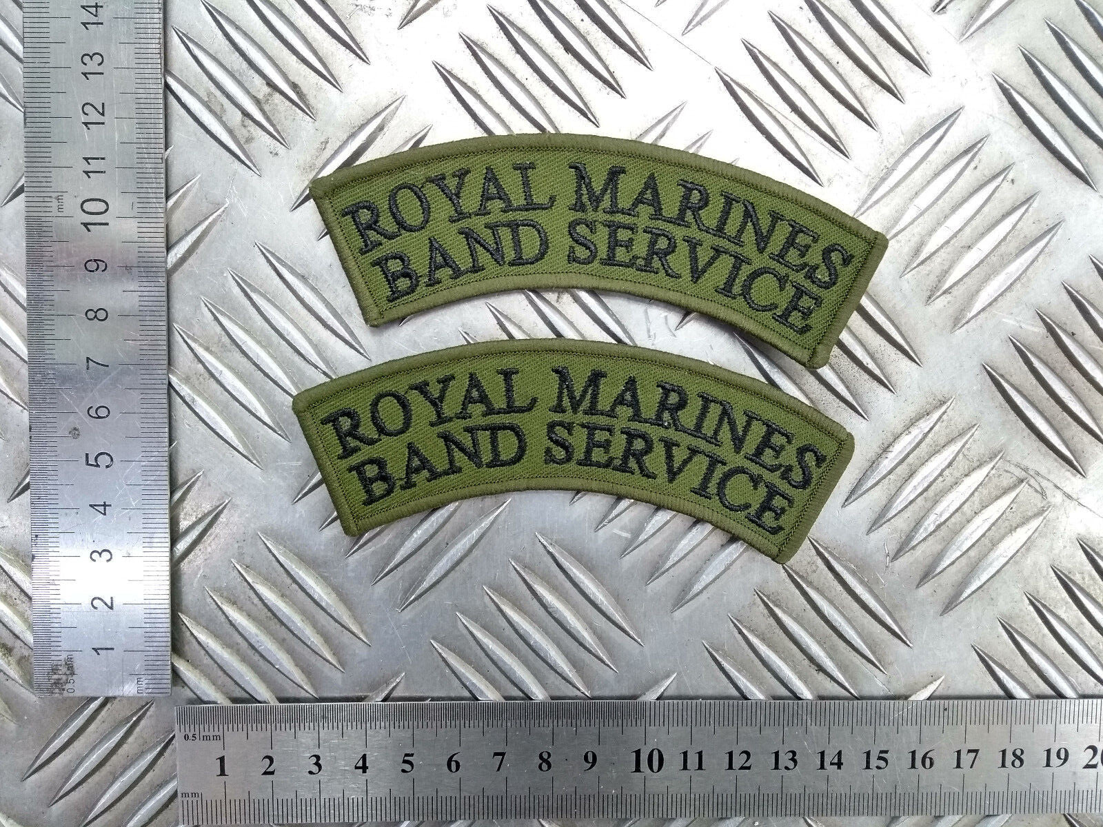 Genuine British Naval Royal Marines Band Service RM Shoulder Patches - NEW