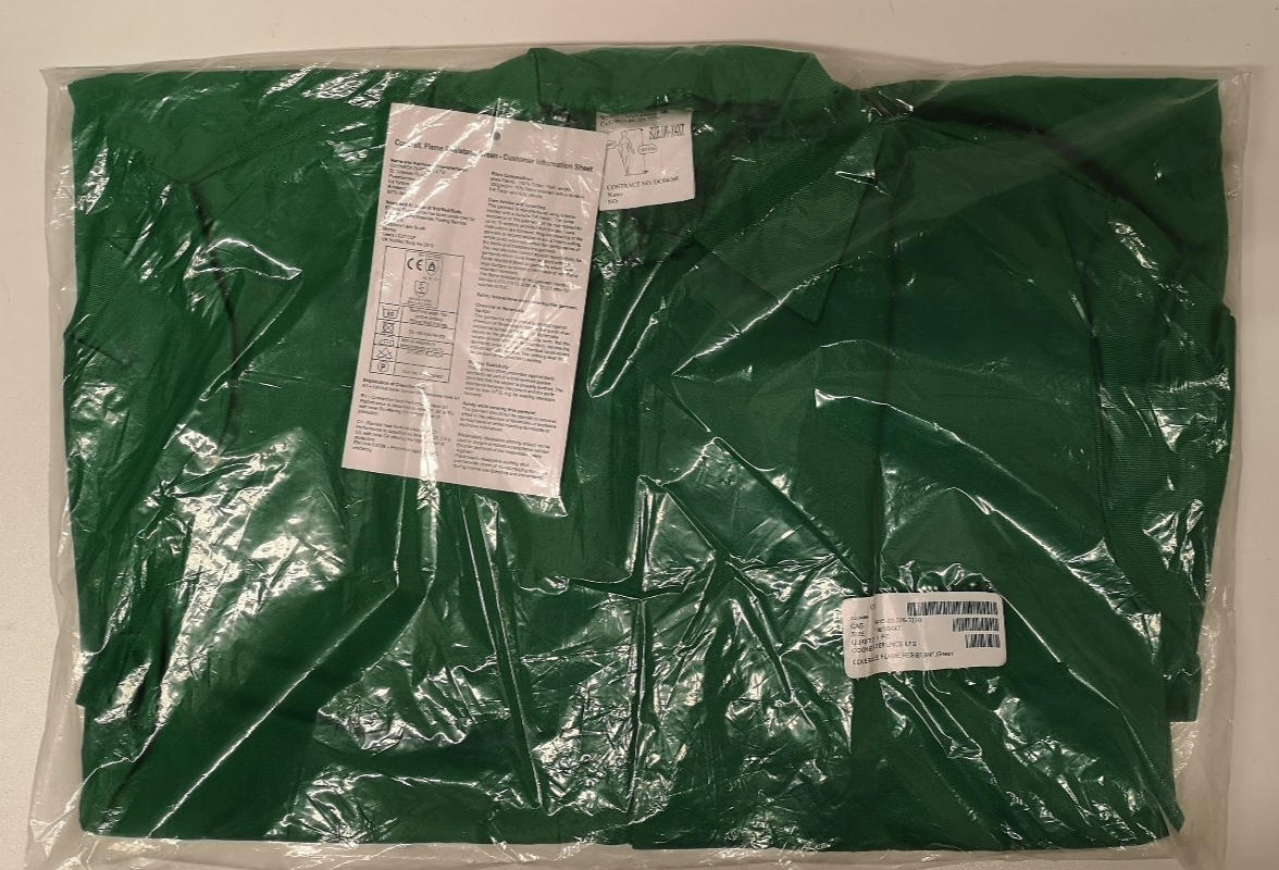 Green Flame Resistant Coverall Chest 100-104cm Height 182-194cm British