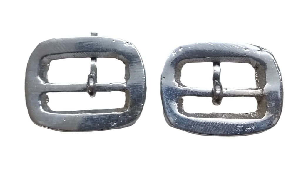 High Sheriff Buckle Silver & Diamond Finish 1 Pair of Small Decorative Buckles