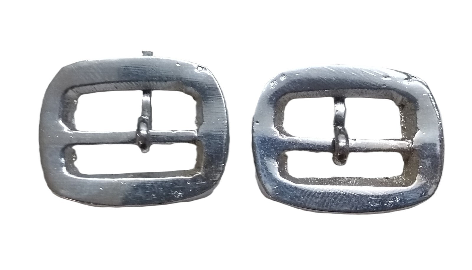 High Sheriff Buckle Silver & Diamond Finish 1 Pair of Small Decorative Buckles