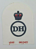 Royal Navy Dental Hygienist, DH, Branch Specialisation Patch Blue & Red on White