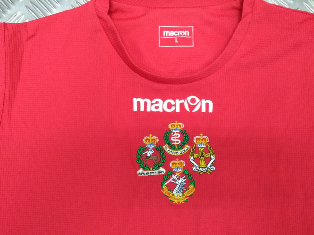 RAMC QARANC RADV RADC Macron Red Sleeveless Sport Shirt with Various Numbers