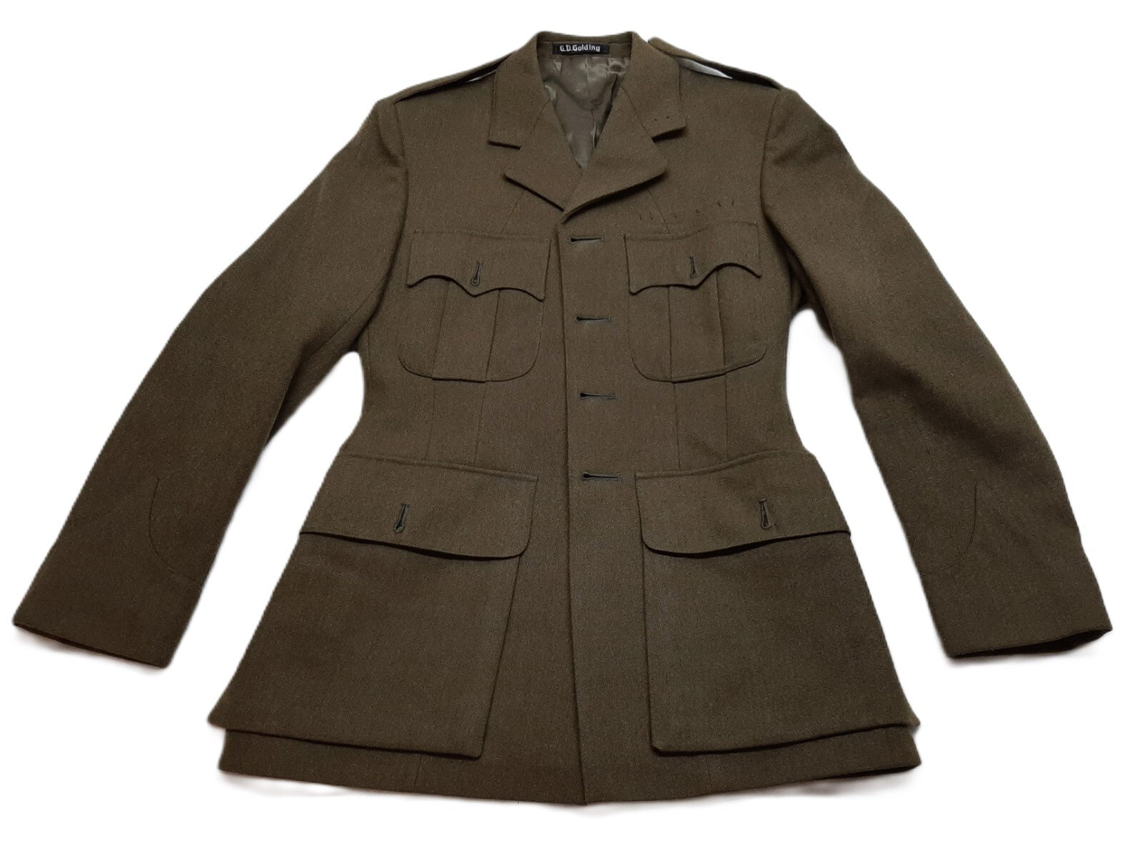 British Army No2 Jacket Old Dress Pattern Ofc No Buttons G.D Golding
