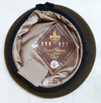 Khaki Beret Cap Herbert Johnson OFC Version with Petersham Trim Size 58cm