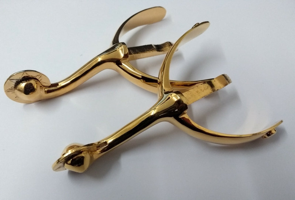 Genuine Swan Neck Box Spurs, Officers Gilt Parade Boots Spurs SPP1