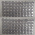 100 Vintage Buttons 4 Hole For Dress Shirts Pearlesque Cool Blue 12.6mm NOS