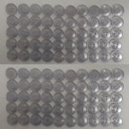 100 Vintage Buttons 4 Hole For Dress Shirts Pearlesque Cool Blue 12.6mm NOS