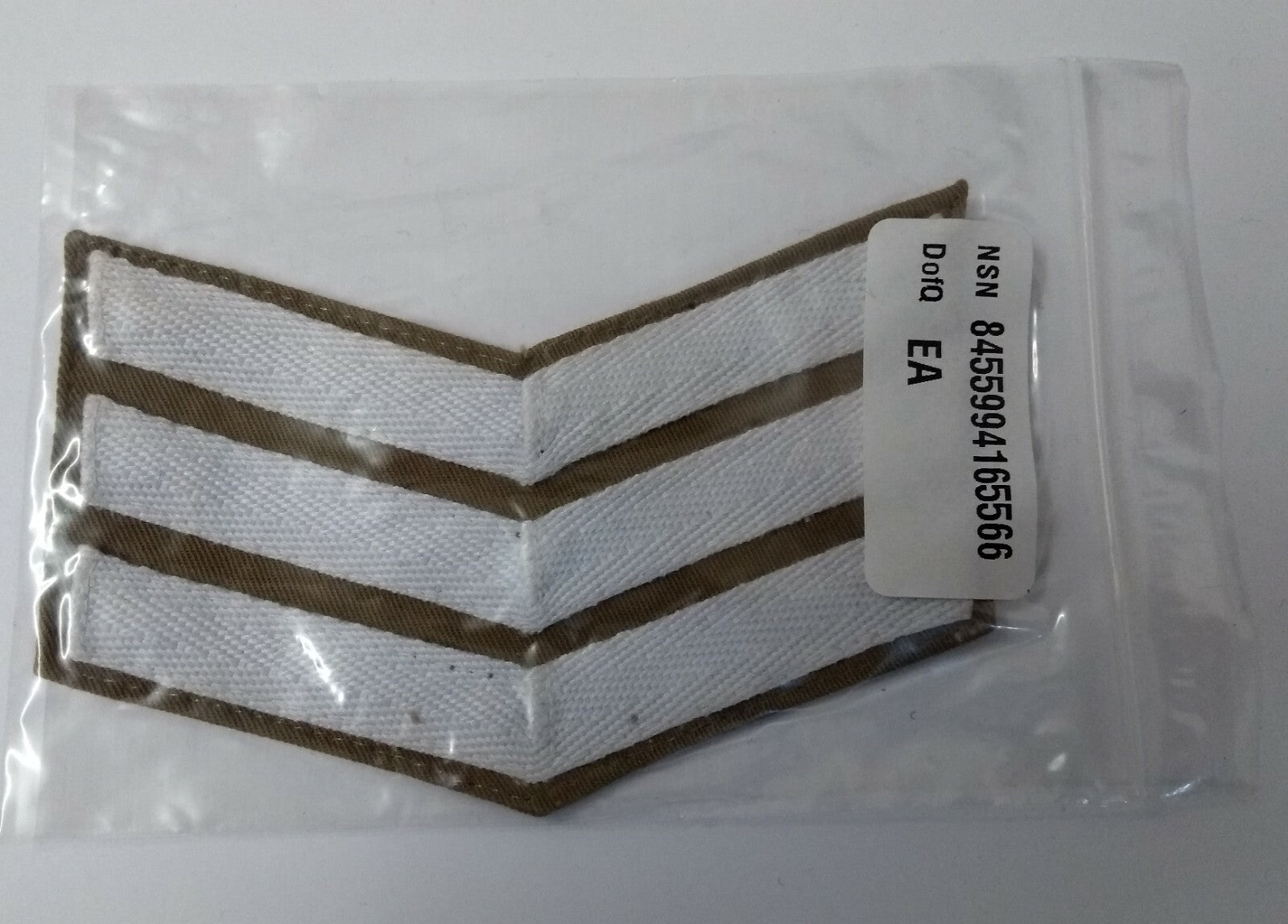 RM Royal Marines 3 Bar Chevrons For Stone Shirts No2 Khaki White Stripes RN Royal Navy NEW