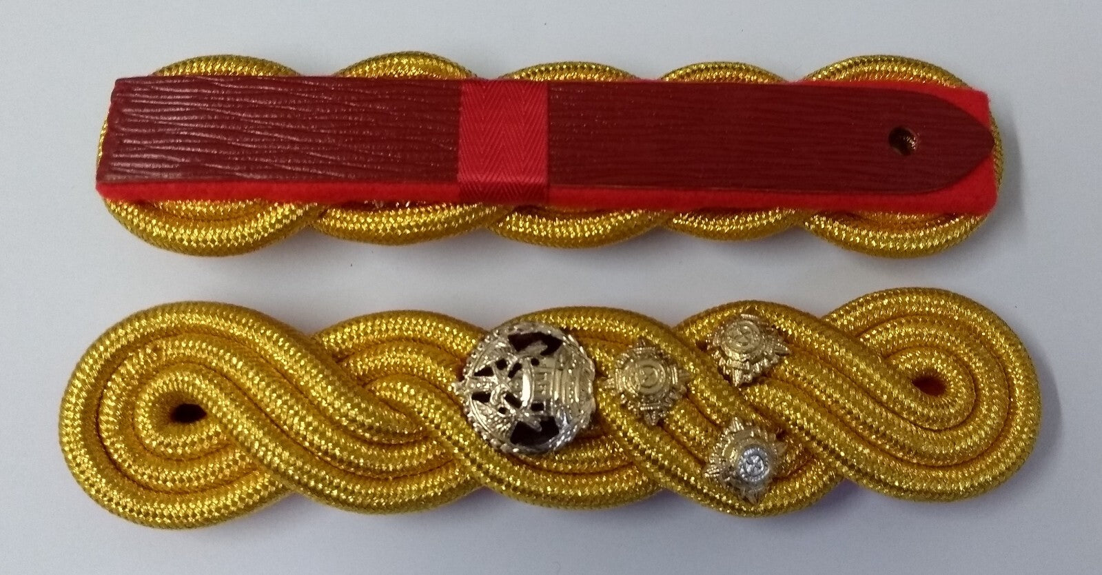 Brigadier Shoulder Cords Ceremonial Wire Cord Shoulder Epaulettes & Rank Pips