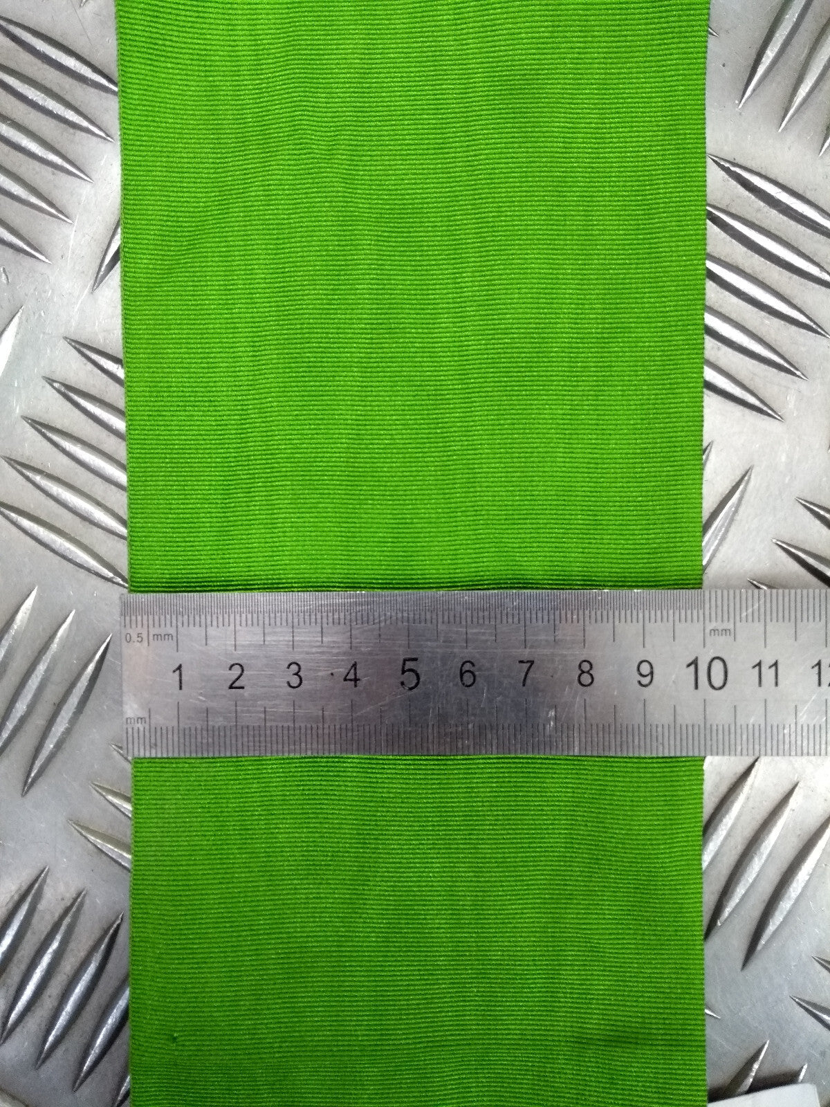 Vintage Green 10cm / 4" Wide Striped Grosgrain Ribbon British Made