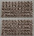 100 Vintage Buttons 4 Hole Shirt / Shank Anchors Pearlesque Grey 8.9mm old Stock