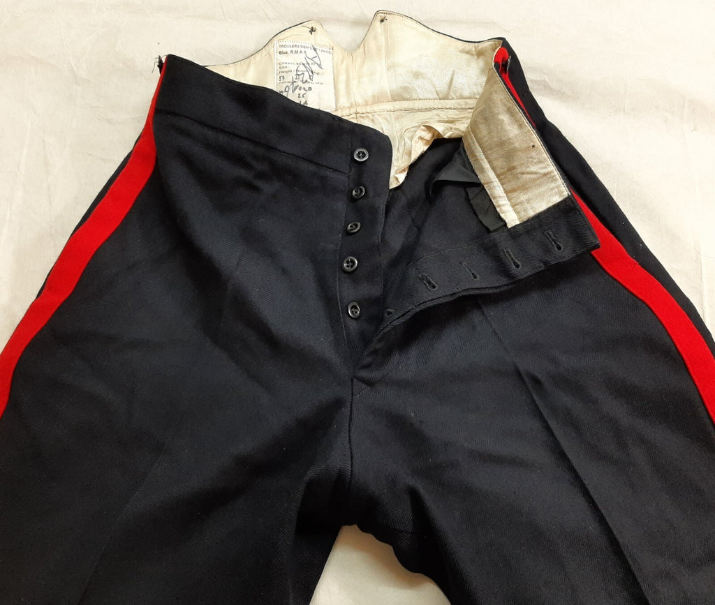 No1 Dress Trousers British Army Blues Pattern RMAS With 1" Red Stripes W33"