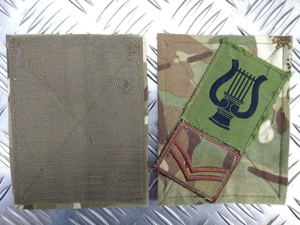 MTP Blanking Patches with Corps of Army Music & Chevrons TRF Patch British Army