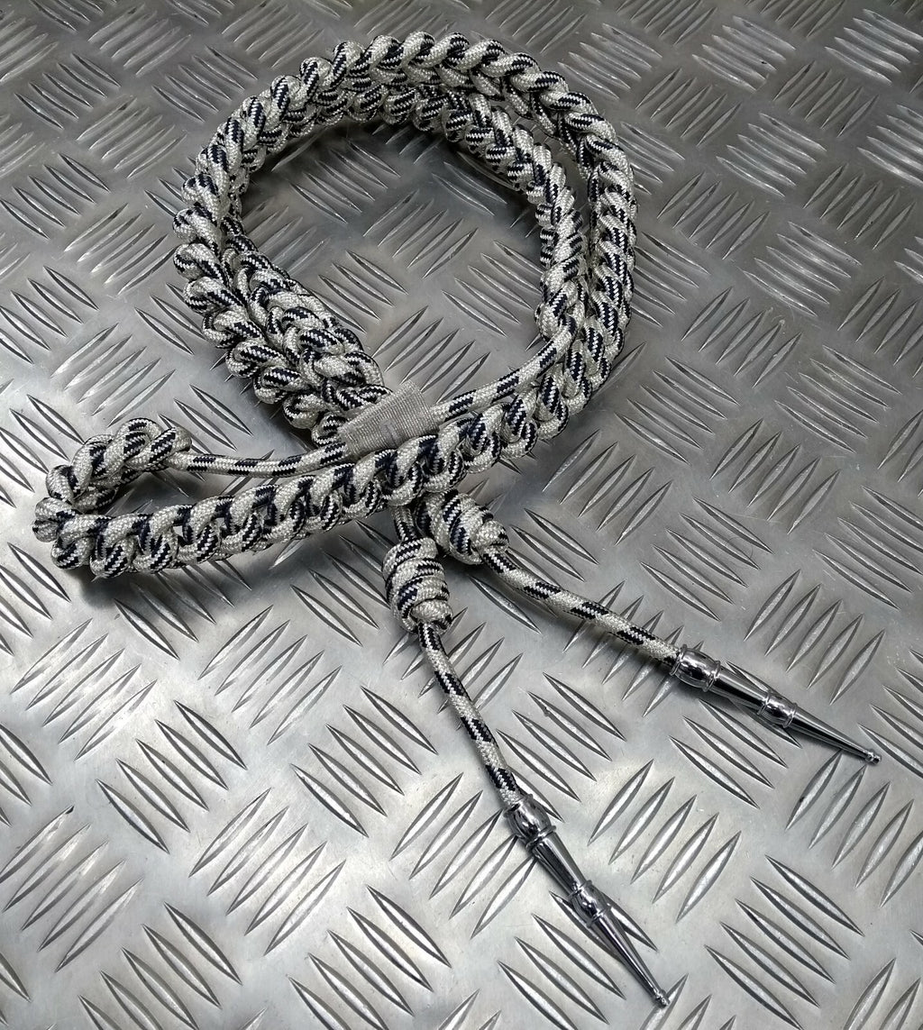 Senior Officer Silver & Blue Fleck Ceremonial Aiguillette