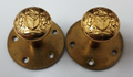 Genuine Nigerian Issue Unity and Faith Insignia Gold Screw Buttons 13mm X2 V165X