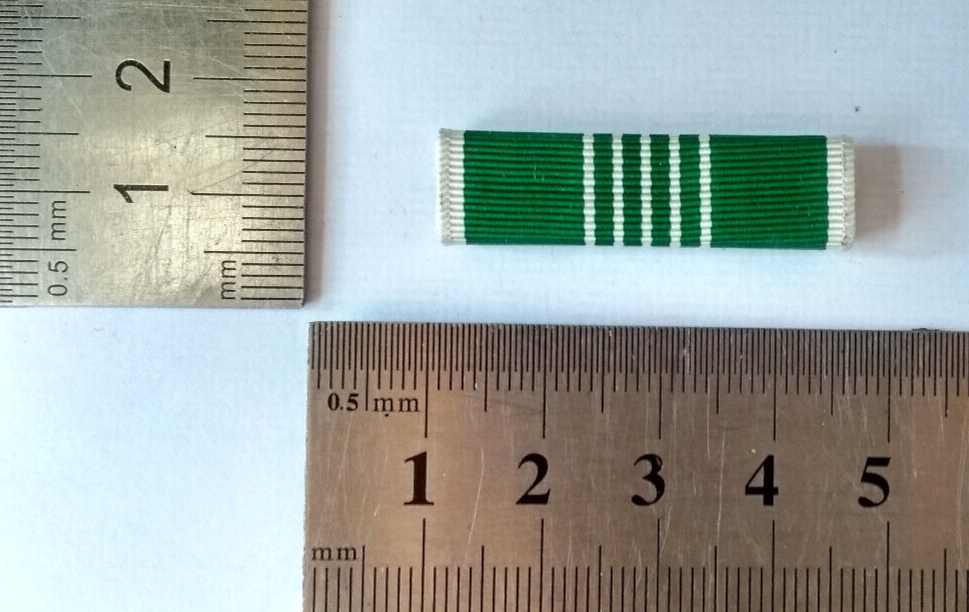 US USA Commendation Green & White Medal Ribbon on Bar
