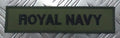 Genuine British Navy OD Green Title Chest Strip / Tape Royal Navy - Brand NEW
