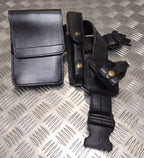 Black PWL Leather 4 piece Duty Belt and Pouches Set