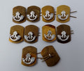 Collar Dogs Light Infantry Army Split Pins & Backplates 5 Pairs