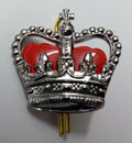 St Edwards Chrome Rank Crown With Red Backing 1.1" Made in England