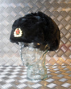 Soviet / USSR Black Cossack Hat w Ear Flaps. All Sizes - Brand NEW