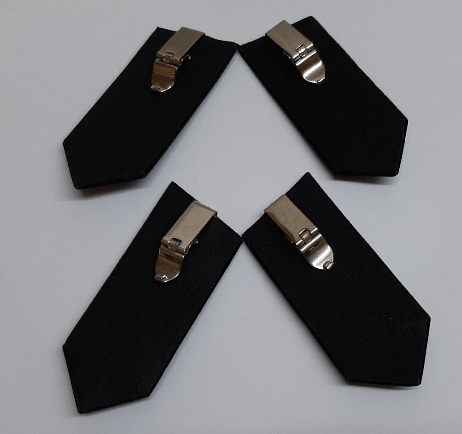 Clip on Gorgets Hand Made in Britain British Army No1 Type Braided Cord Collar Tabs 2 Pairs