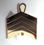 Genuine British Issue 4 bar Metal Chevron Small Badge Drum Major- NEW