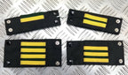 Genuine Vintage Navy Rank Shoulder Tabs Press Stud Gold Lace & Green Flashes