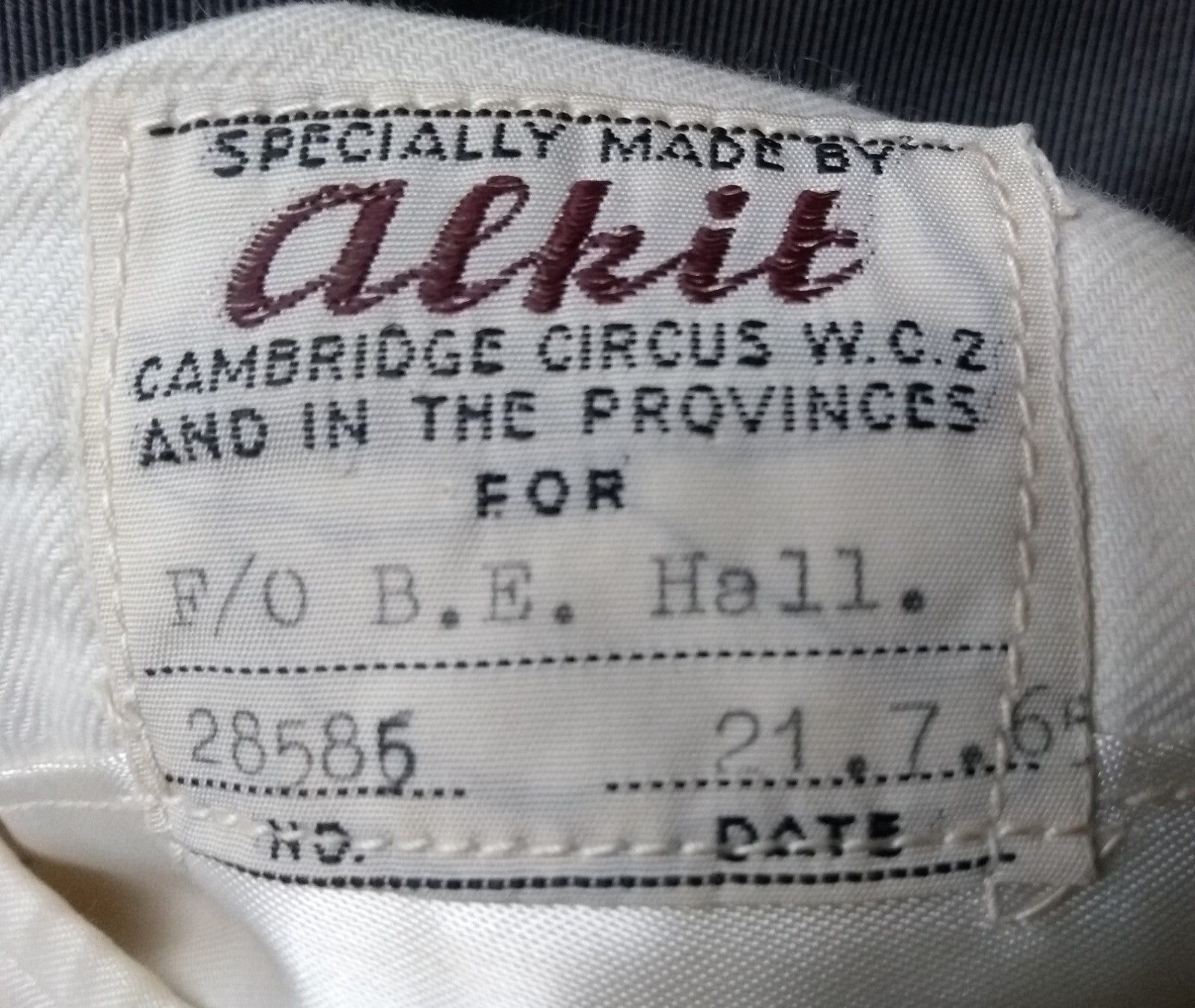 RAF Royal Air Force Mess Jacket Airforce Blue Grey Colour by Alkit Vintage OFCs Dress