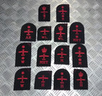 Royal Navy Red on Black Embroidered Assorted Branch Qualification Badges Various