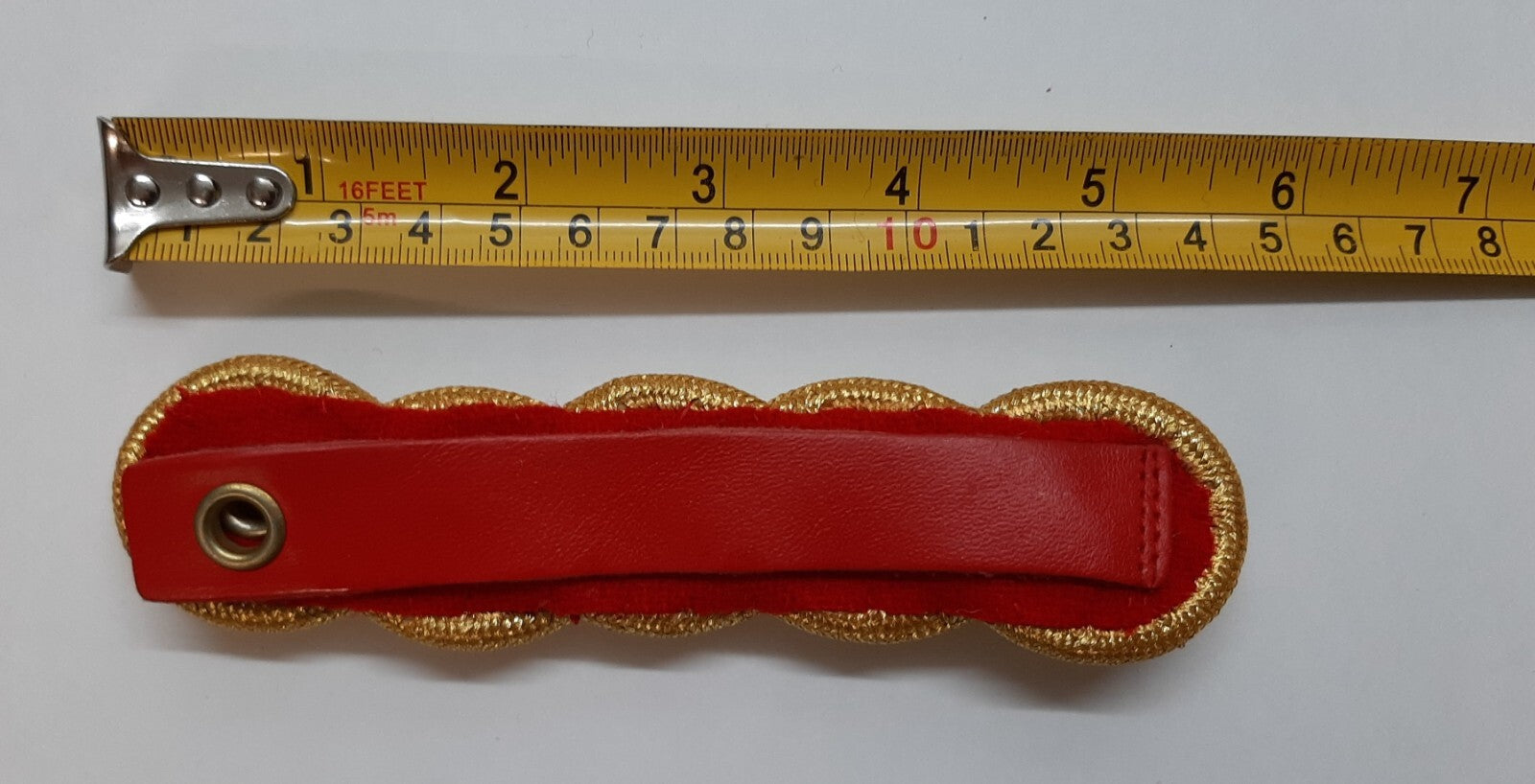 Army Shoulder Cords British 3 Ply Gold Red Back & Strap No Insignia