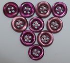 Buttons 50 Vintage 4 Hole for Dress Shirts Pearlesque Purple Tints 11mm NOS