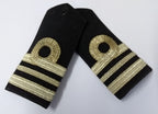 Naval Officers Lieutenant Commander Shoulder Boards Epaulette Black Faded Ribbon