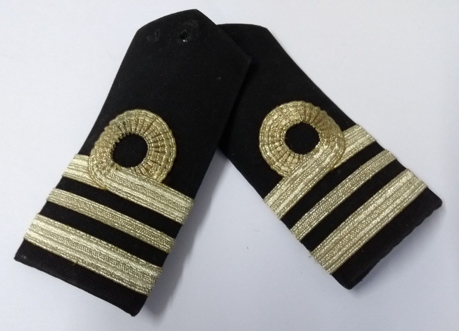 Naval Officers Lieutenant Commander Shoulder Boards Epaulette Black Faded Ribbon