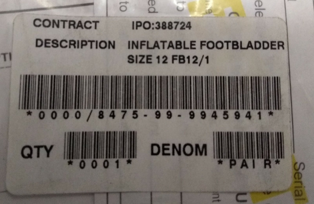 RFD Beaufort Jet Pilots Anti-G Inflatable Foot Bladders Air Force NEW