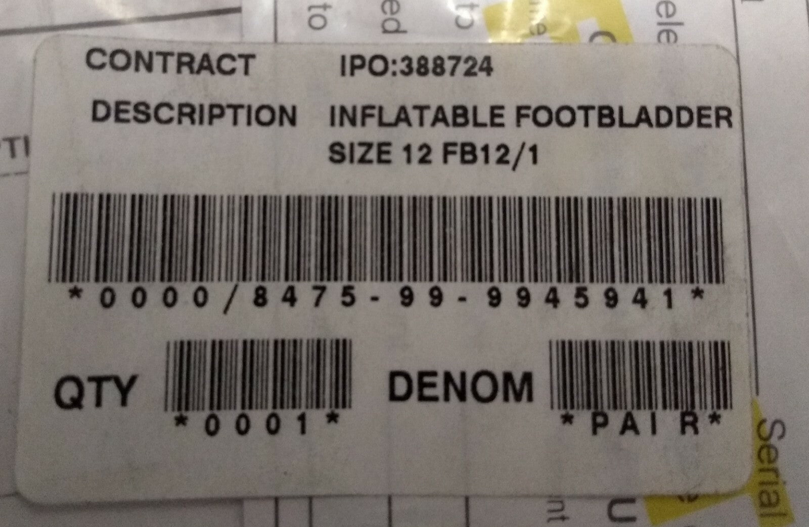 RFD Beaufort Jet Pilots Anti-G Inflatable Foot Bladders Air Force NEW