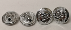 RMP Buttons Dress Cap Size 22L Silver Army Style ER II Queen's Crown Version