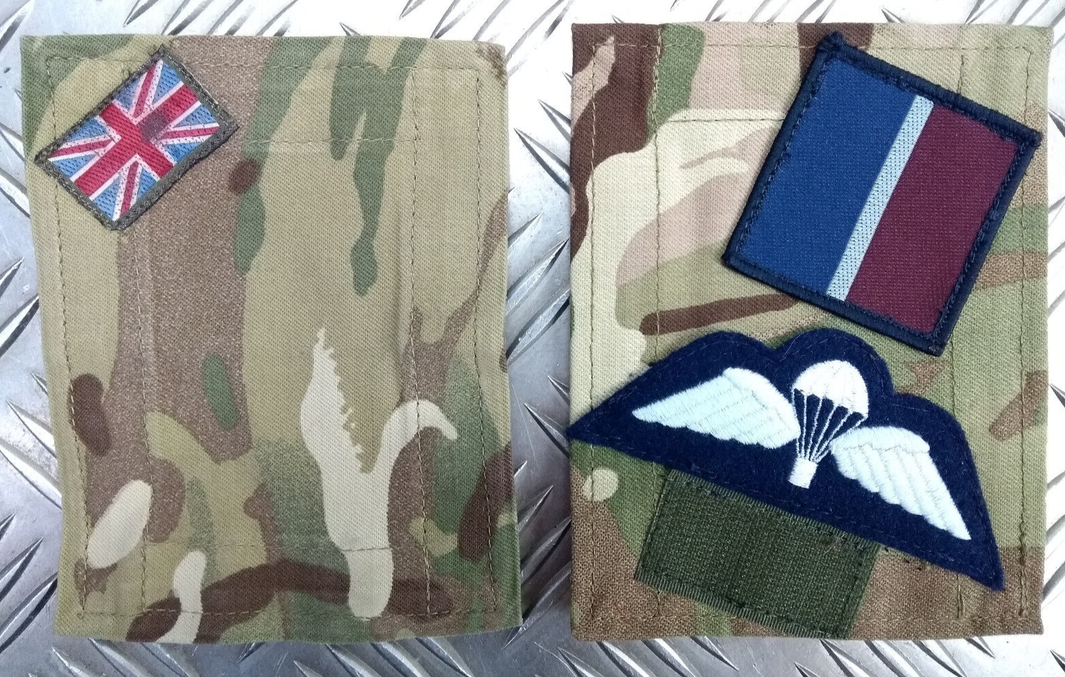 MTP Blanking Patches with Parachutist & A/F TRF Patches, Hook & Loop for EAW/EAG